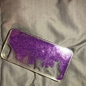 purple glitter iphone 6s case